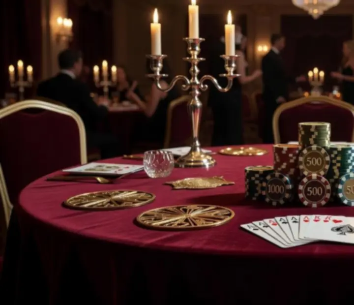Przykładowa aranżacja kasynowego eventu z elegancką scenografią
