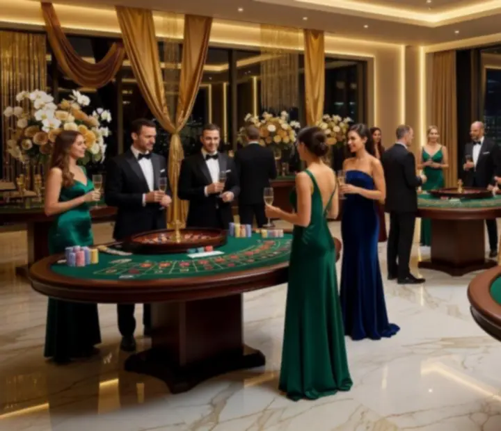 Luksusowy event pokerowy z elegancką oprawą świetlną