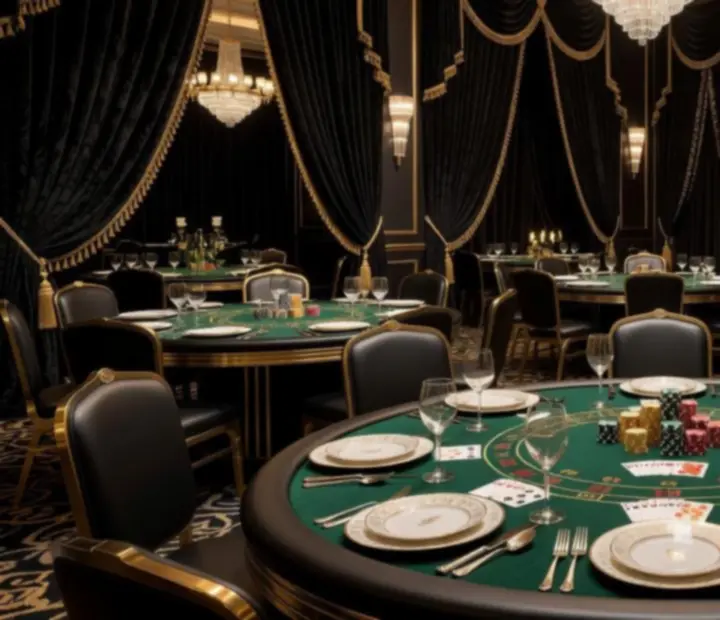 Luksusowa dekoracja kasynowa przygotowana na elegancki event